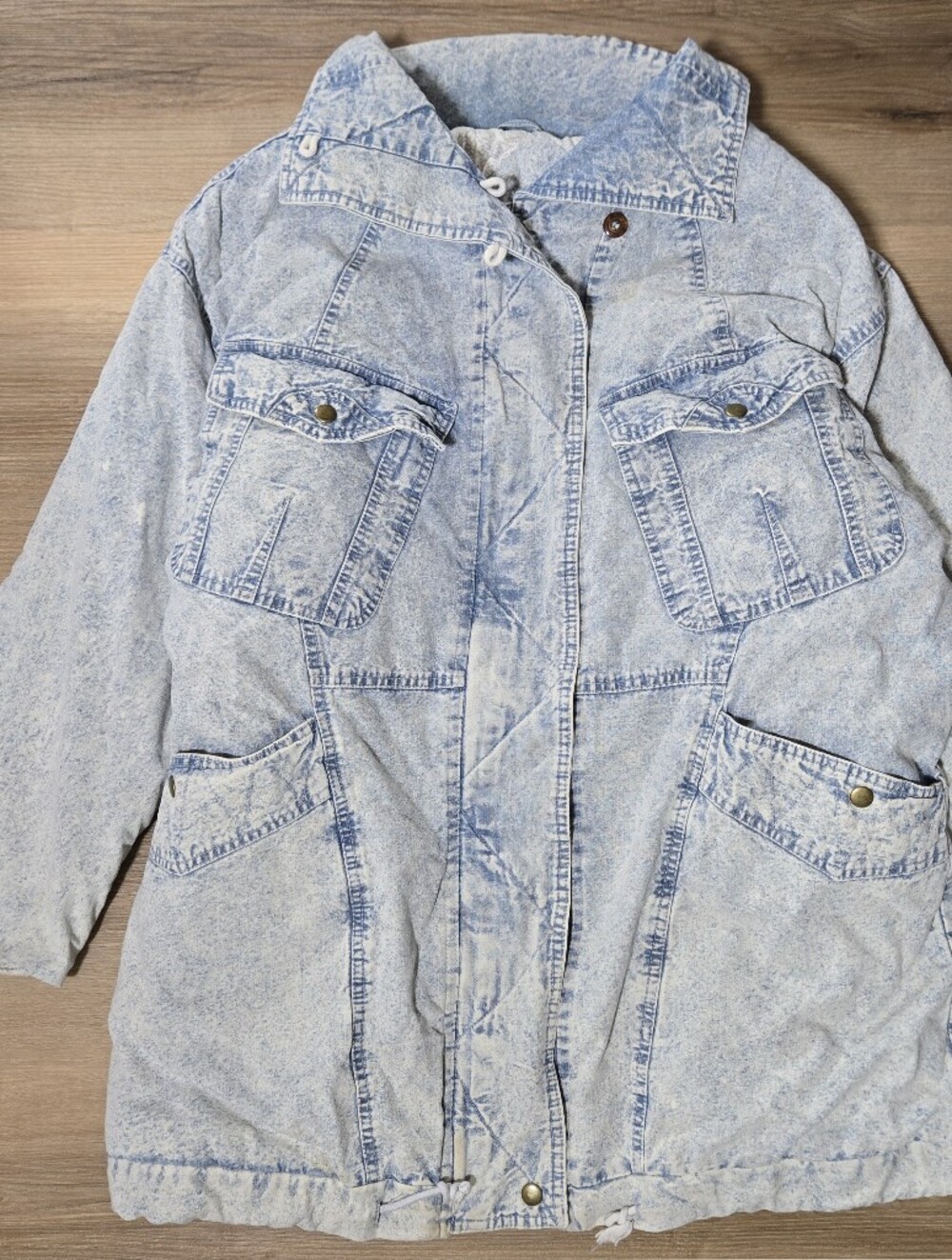 Vintage Light Blue Acid Wash Denim Jacket